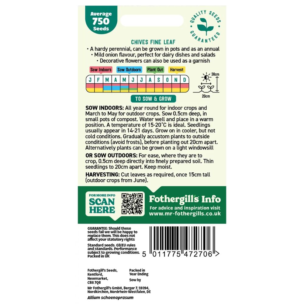 Mr Fothergill's Chive Seeds