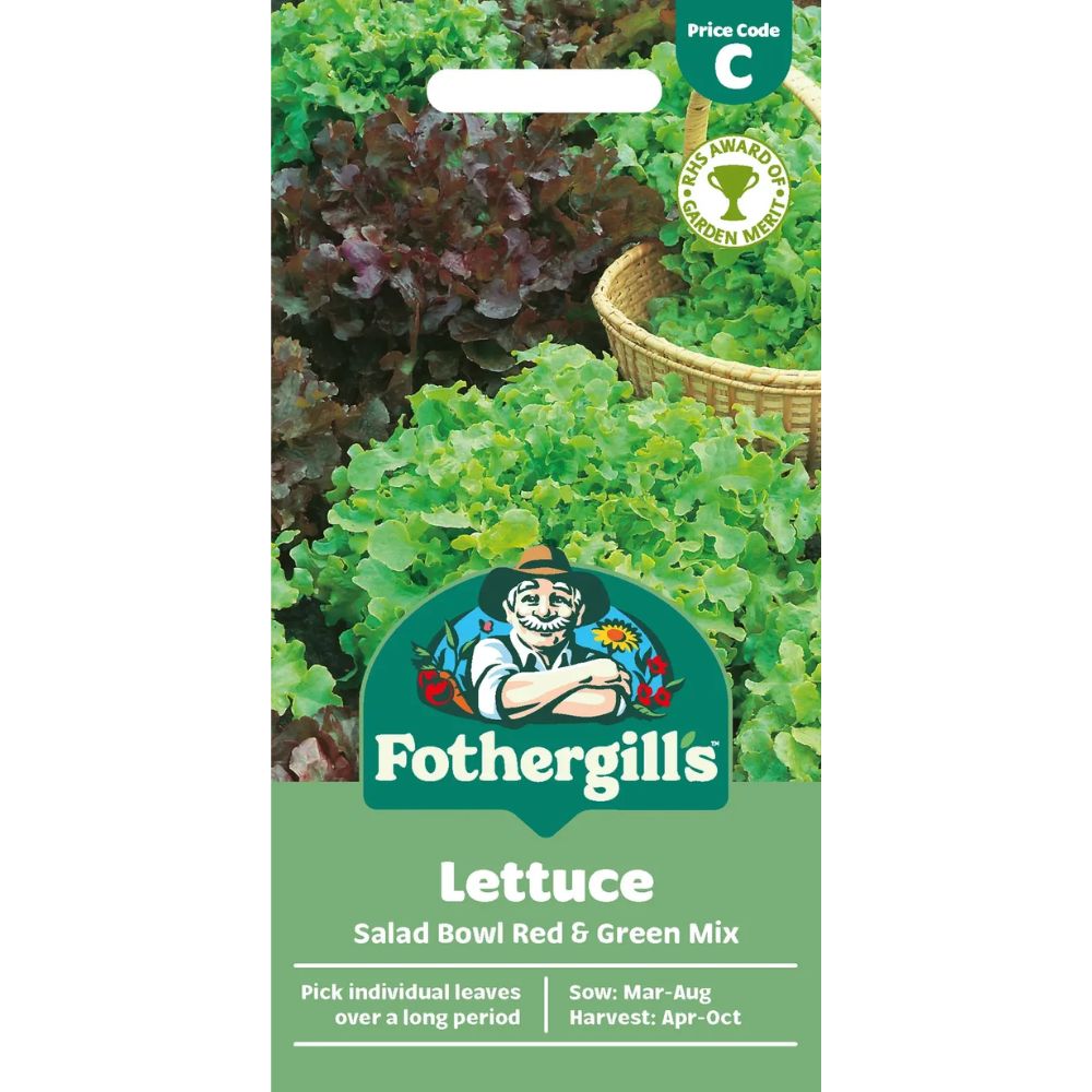 Mr Fothergill's Lettuce Red & Green Salad Bowl Mix Seeds