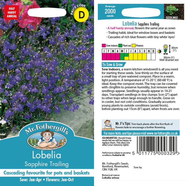 Mr Fothergills Loblia Sapphire Trailing Seeds