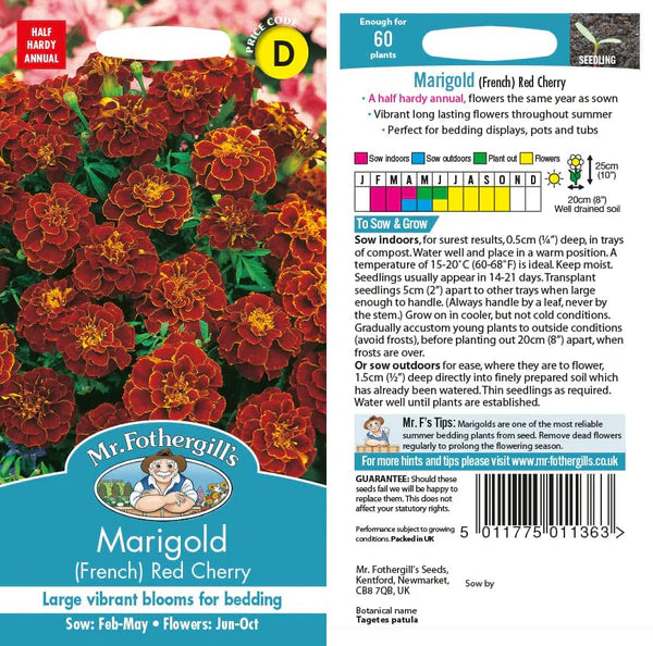 Mr Fothergills Marigold (French) Red Cherry Seeds