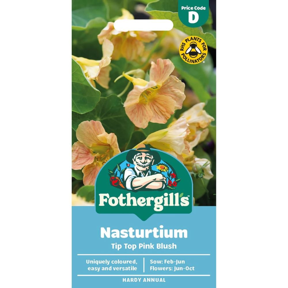 Mr Fothergills Nasturtium Tip Top Pink Blush Seeds - Old Railway Line Garden Centre