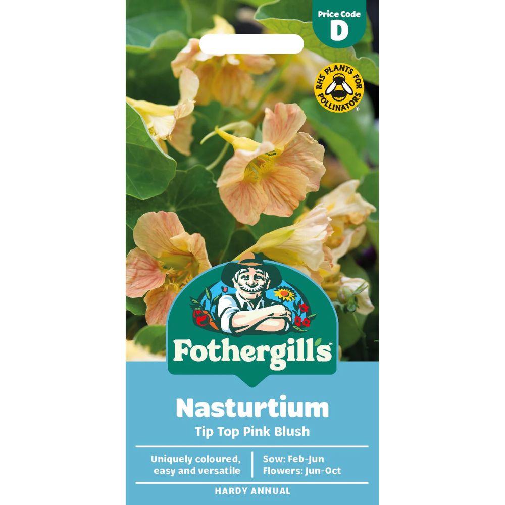 Mr Fothergills Nasturtium Tip Top Pink Blush Seeds