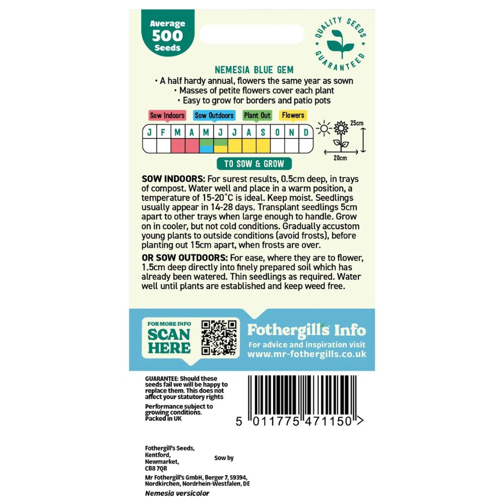 Mr Fothergill's Nicotiana Lime Green Seeds