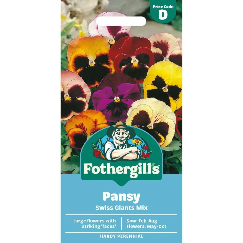 Mr Fothergills Pansy Swiss Giants Mixed Seeds - Old Railway Line Garden Centre