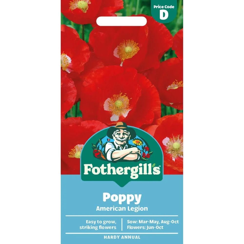 Mr Fothergills Poppy American Legion Seeds - Old Railway Line Garden Centre