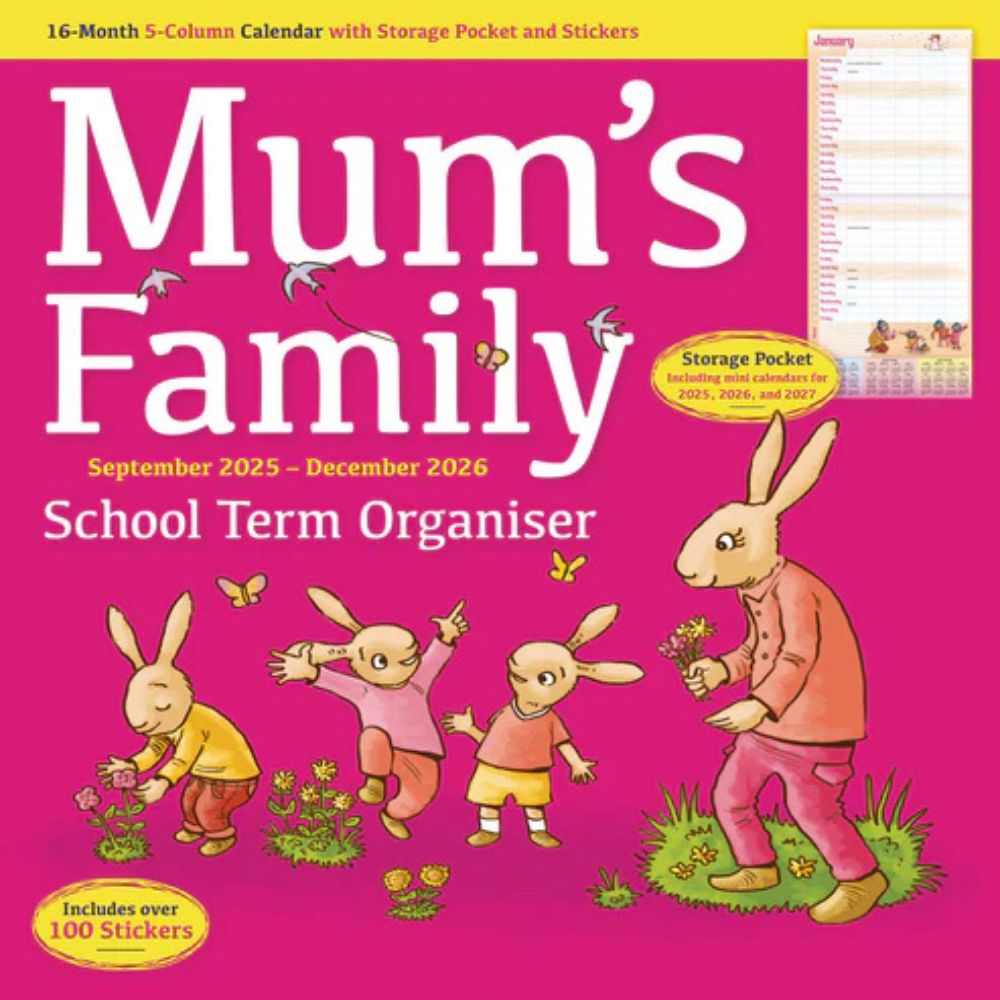 Otter House Mums Family Organiser Planner Wall Calendar 2026