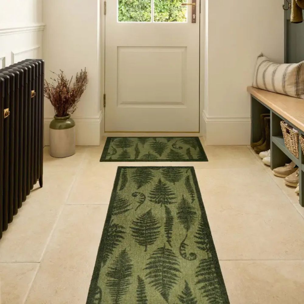 My Mat 75cm Nylon Indoor Pattern Green Fern Doormat