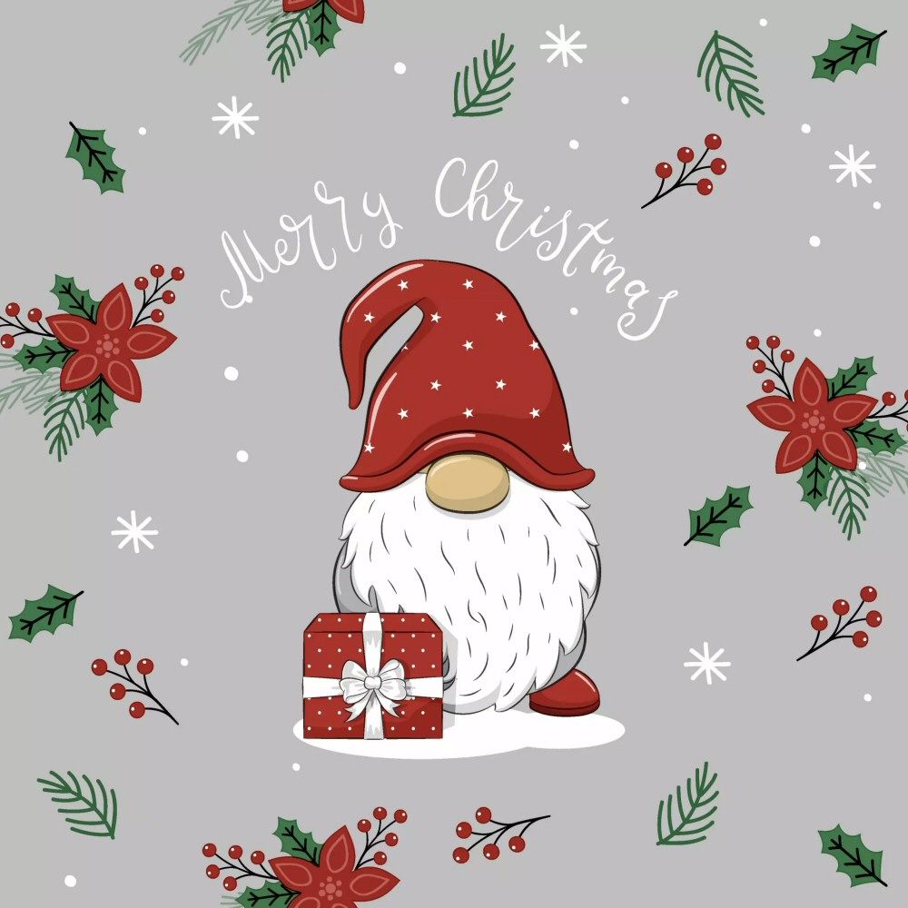 N.J Products 33cm Christmas Gonk with Gift Napkin (Pack of 20)