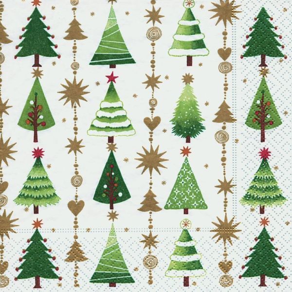 NJ Products 33cm Fine Little Trees Napkins (Pack of 20)