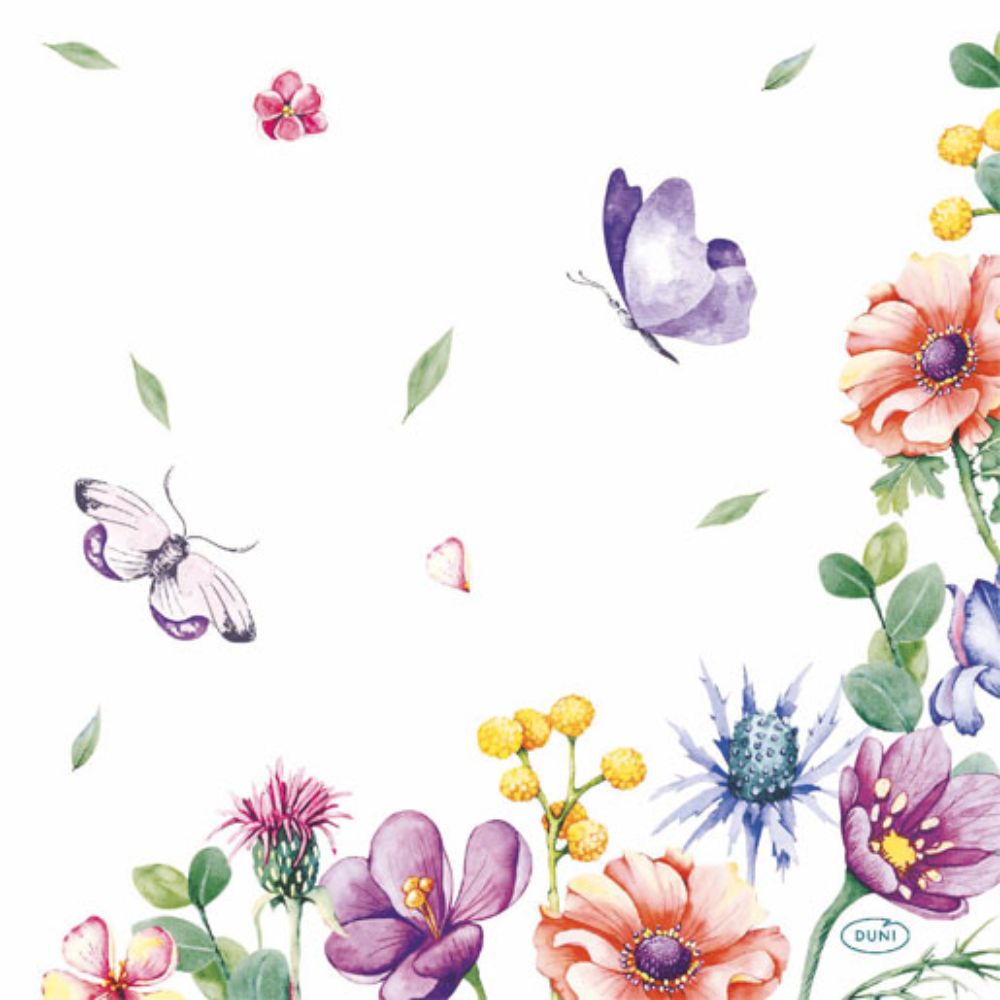 N.J Products Breezy Butterflies Paper Napkins Pack of 20