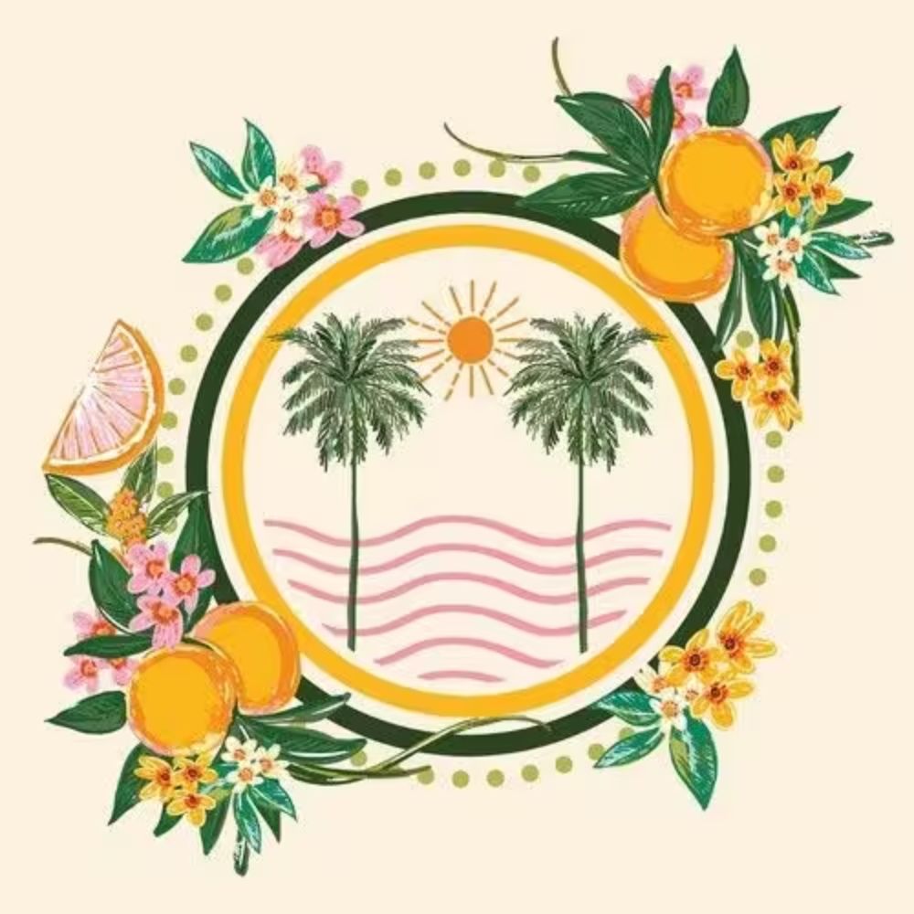 N.J Products Citrus Grid Paper Napkins - Pack of 20