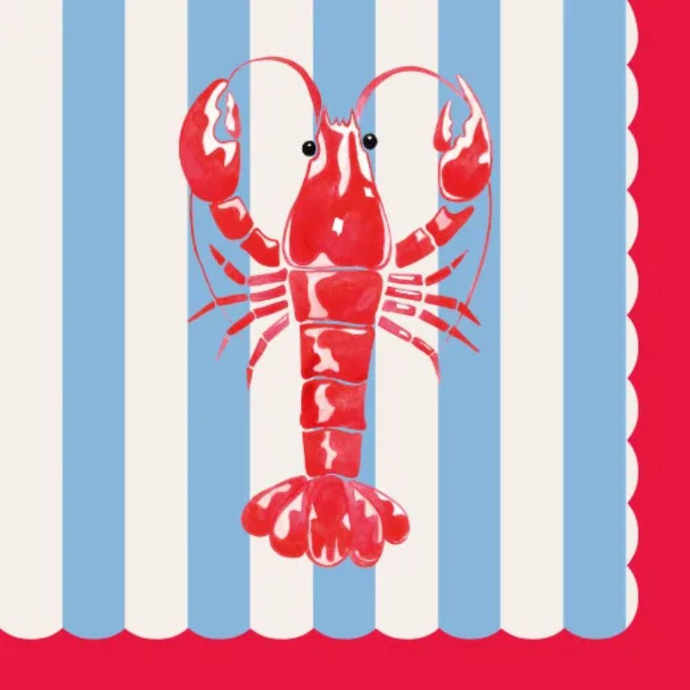 N.J Products Crayfish Tide Paper Napkins - Pack of 20