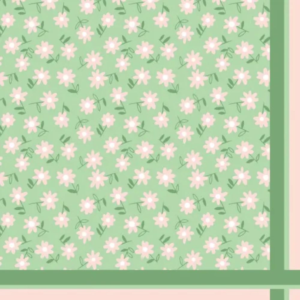N.J Products Ditsy Green Paper Napkins - Pack of 20