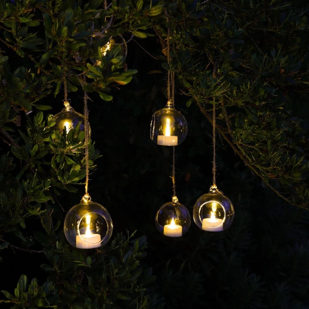 Noma LED Tealights in Glass Bubbles - Set of 6