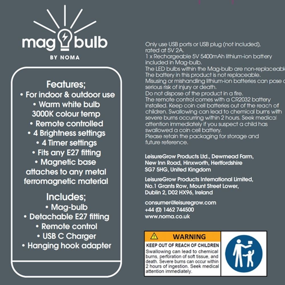 Noma Magbulb with Remote