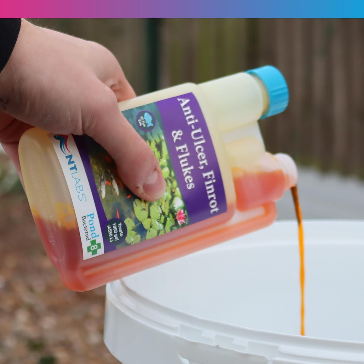 NT Labs Bacterad 500ml Pond Anti Bacterial Fish Treatment Ulcer Fin Rot - Old Railway Line Garden Centre