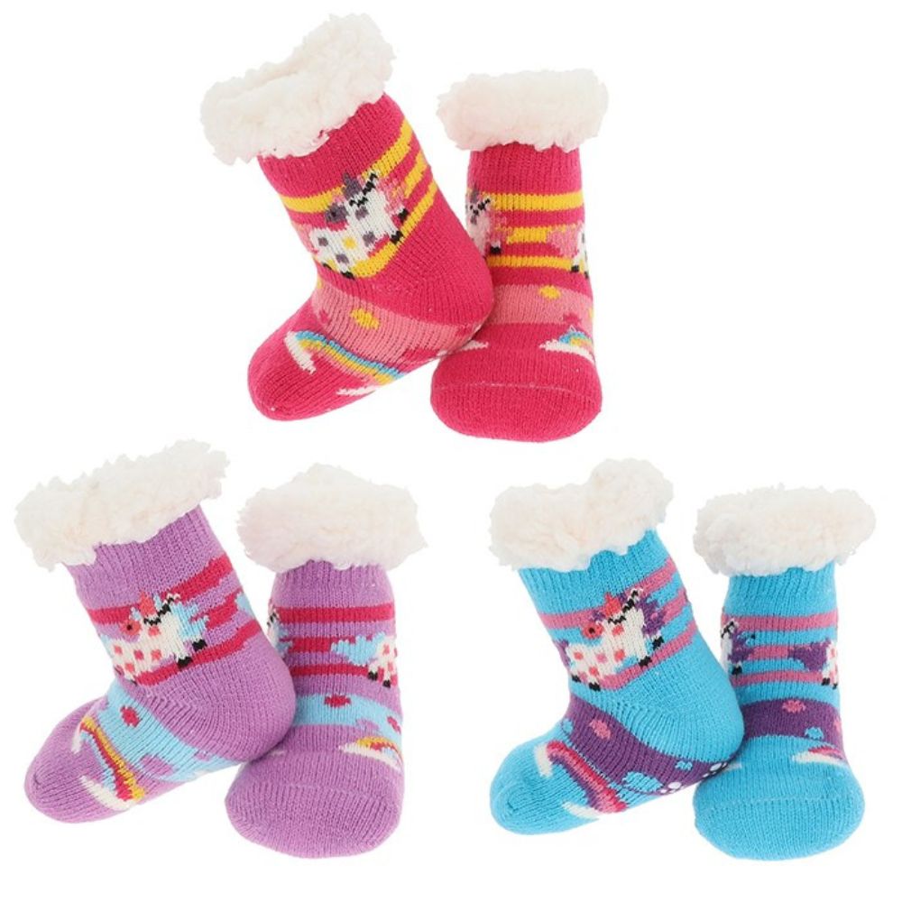 Nuzzles 18cm Girl Unicorn Toddler Socks