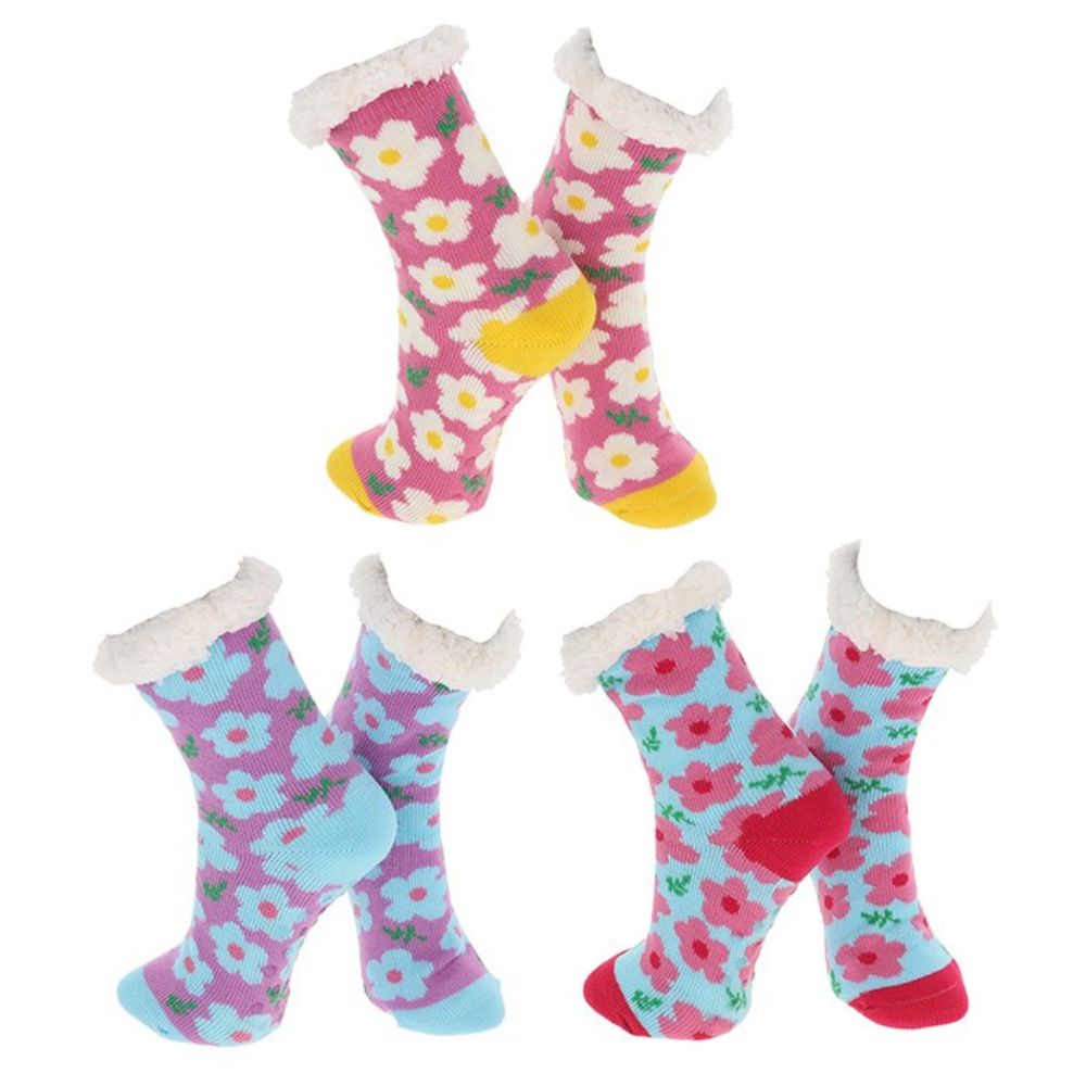 Nuzzles 41cm Ladies Bright Flower Socks