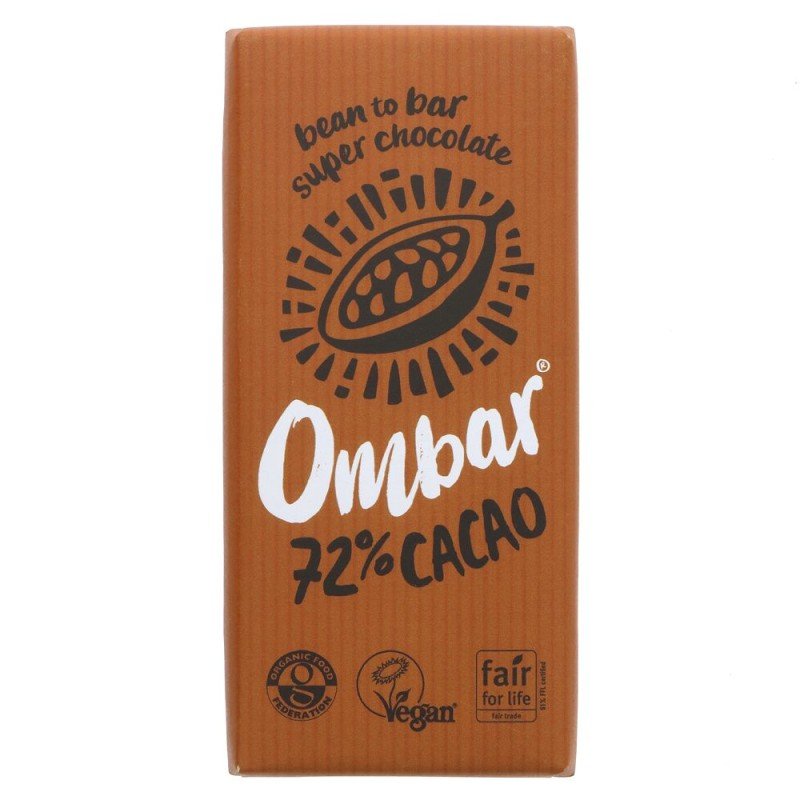 Ombar 70g 72% Cacao Chocolate Bar - Old Railway Line Garden Centre