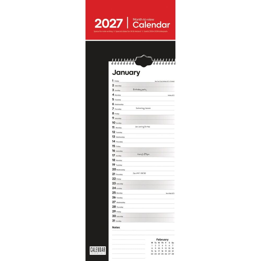 Otter House Essential Slim Calendar 2027