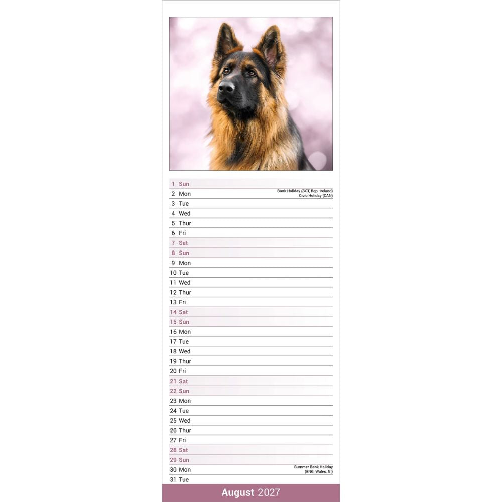 Otter House German Shepherd Slim Calendar 2027