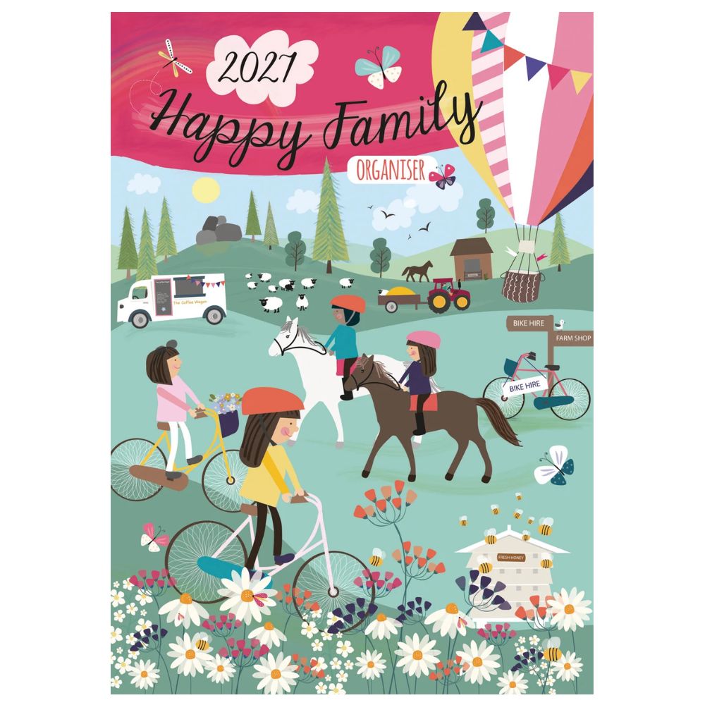 Otter House Happy Family Planner A3 Calendar 2027