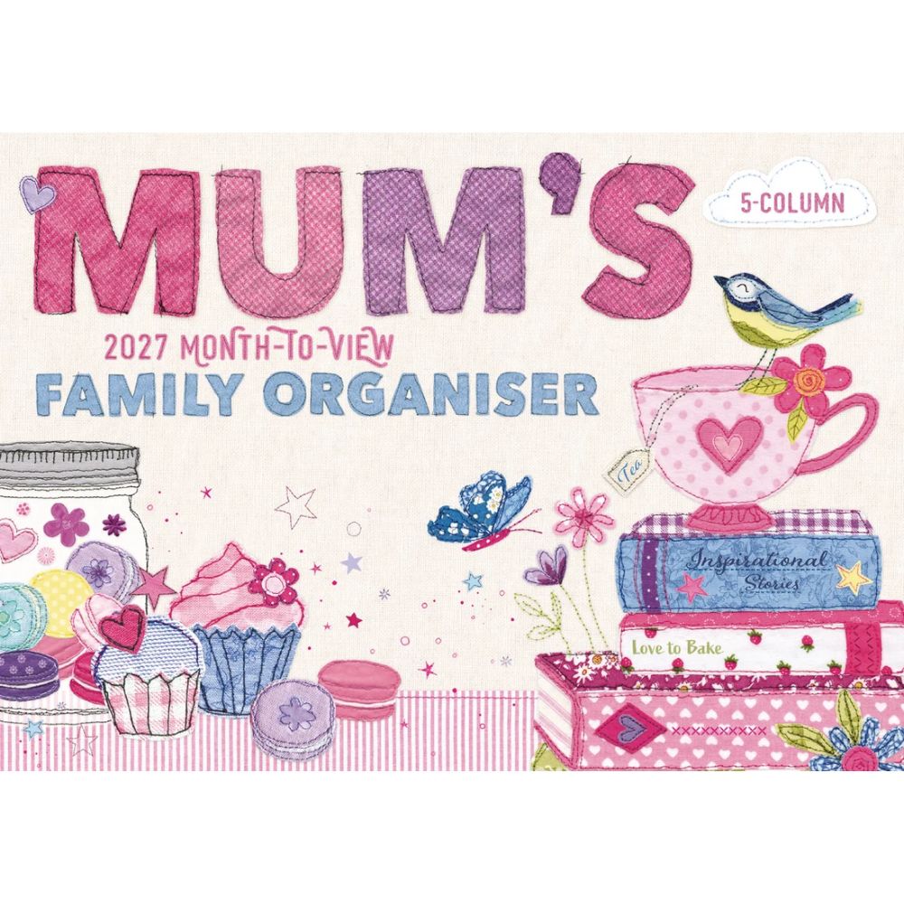 Otter House Mums Fabric & Buttons MTV Planner A4 Calendar 2027