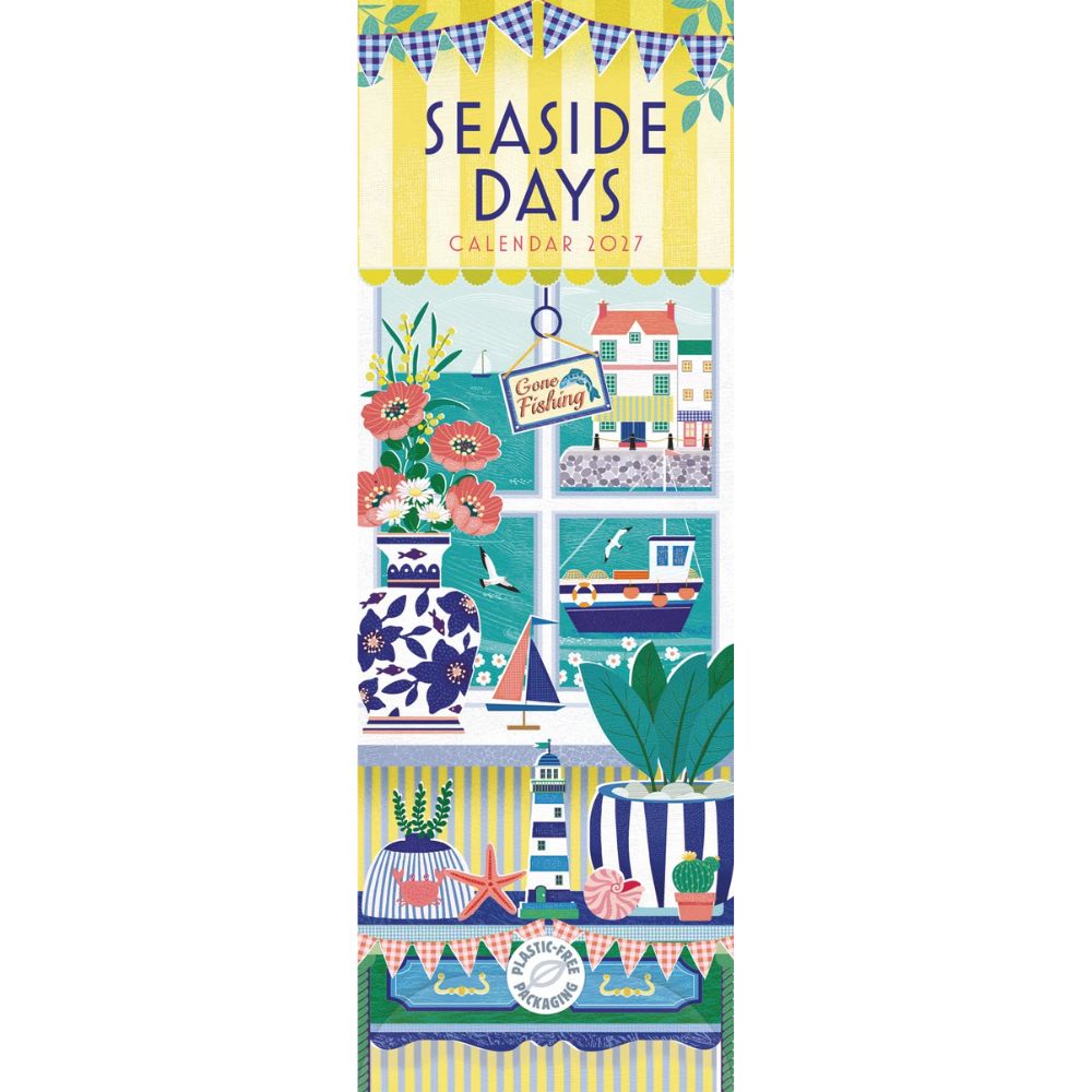 Otter House Seaside Days Slim Calendar 2027