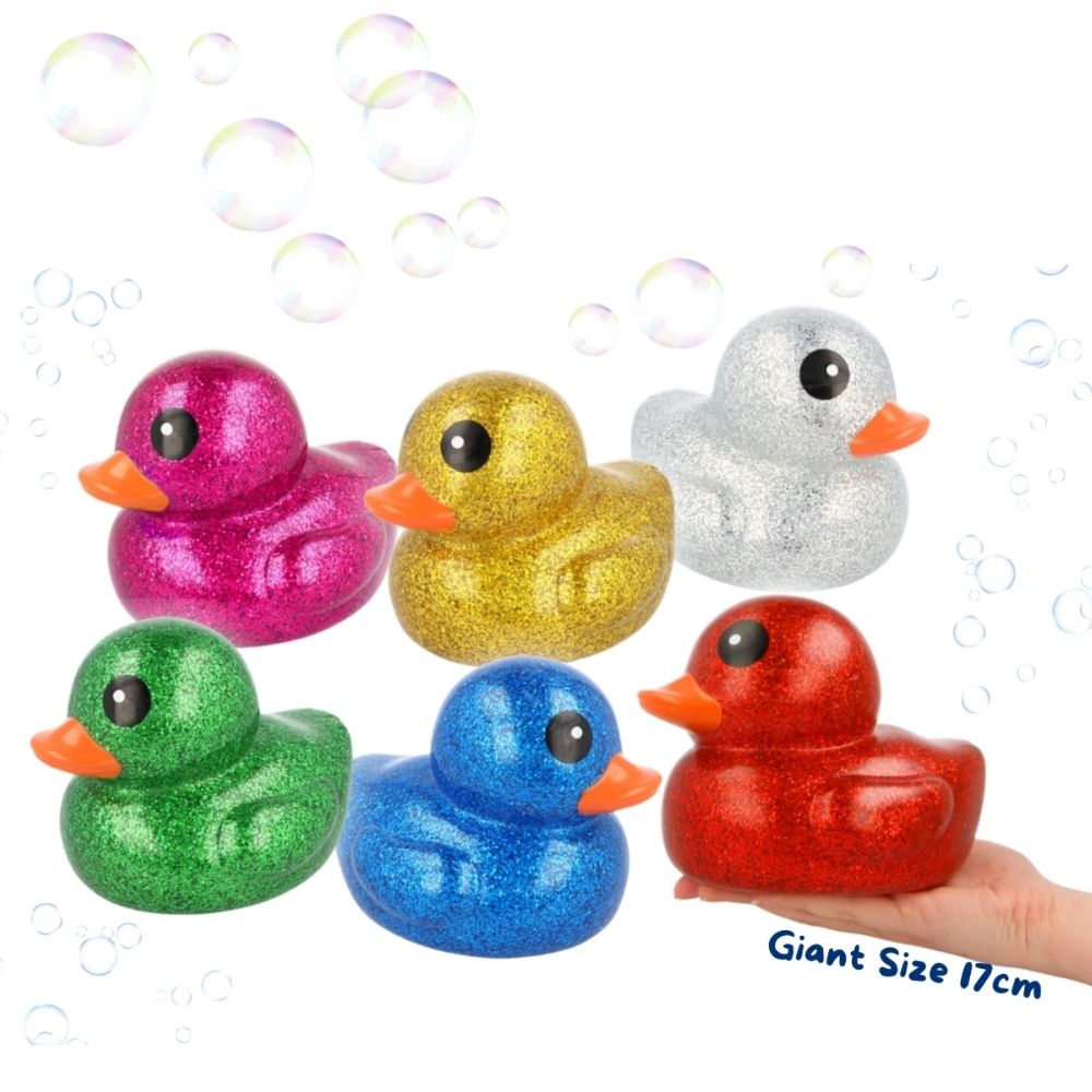Otterdene 17cm Giant Glitter Rubber Ducks