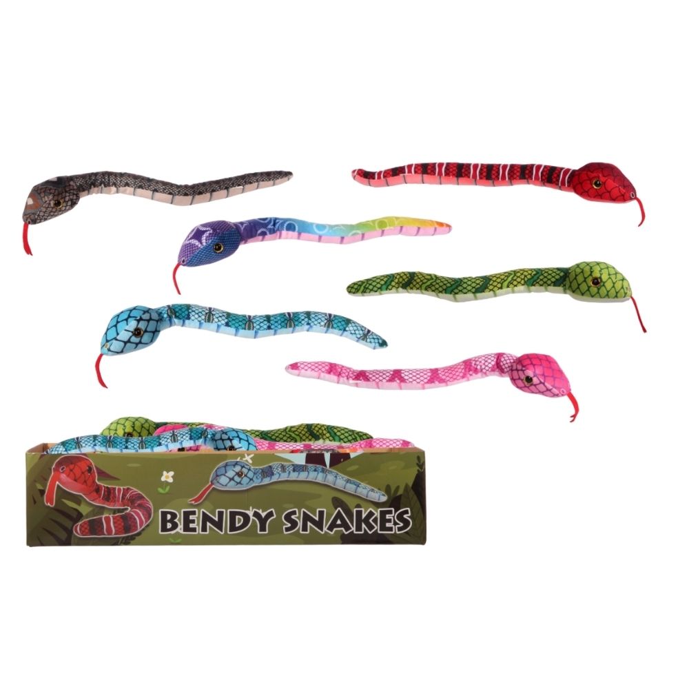 Otterdene 37cm Soft Bendable Snake (Choice of 6)