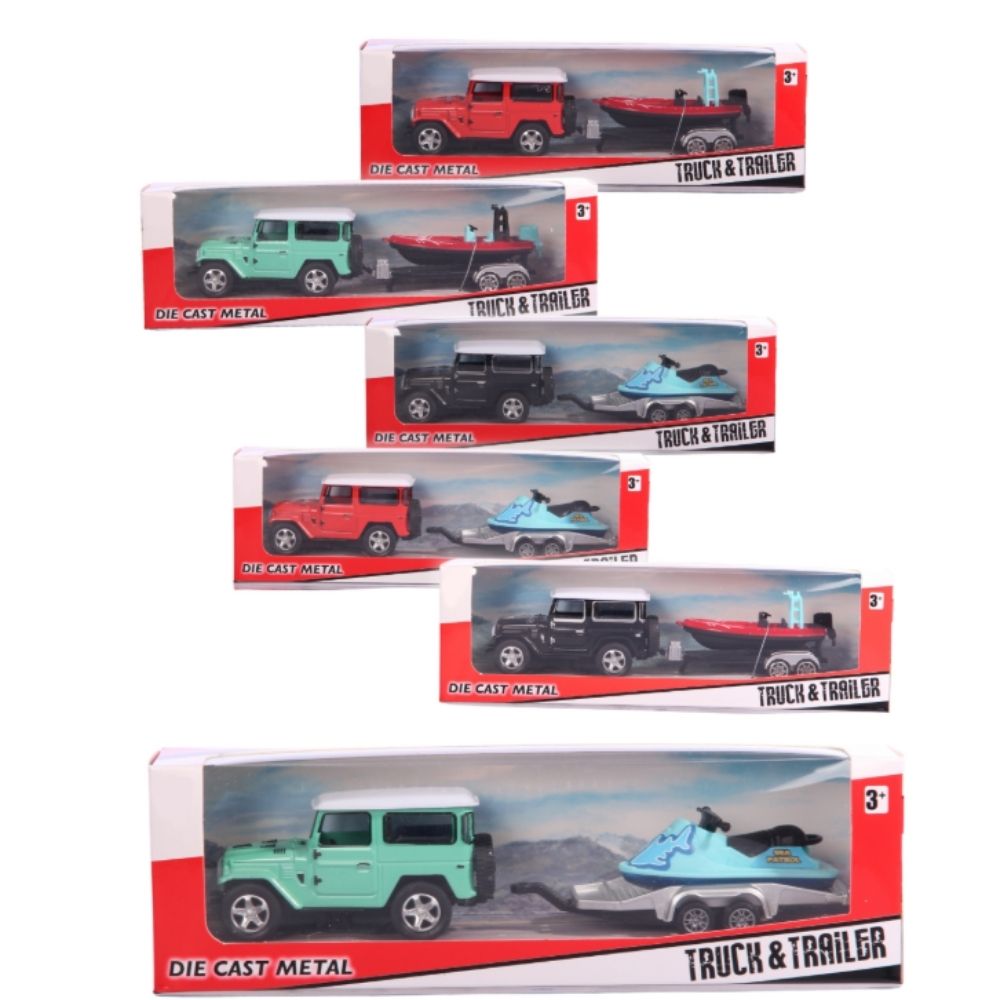 Otterdene Truck with Speedboat/Jet Ski Toy (Choice of 6)