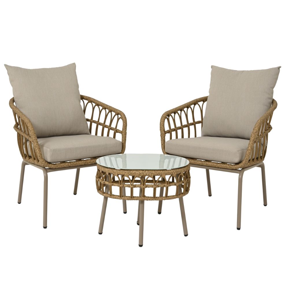 Outdoor Living Amadora 2-Seater Wicker Bistro Set