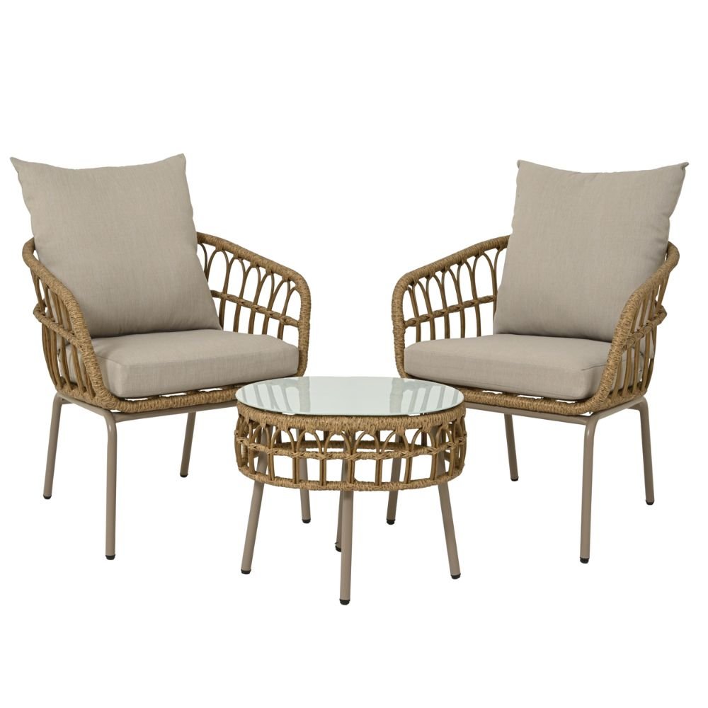 Outdoor Living Amadora 2-Seater Wicker Bistro Set - Old Railway Line Garden Centre