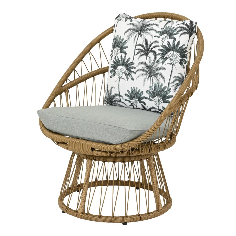Outdoor Living Maia Wicker Swivel Chair - Natural