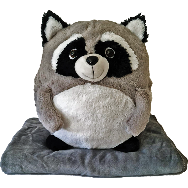 Cozy-Time Raccoon Hand Warmer Blanket