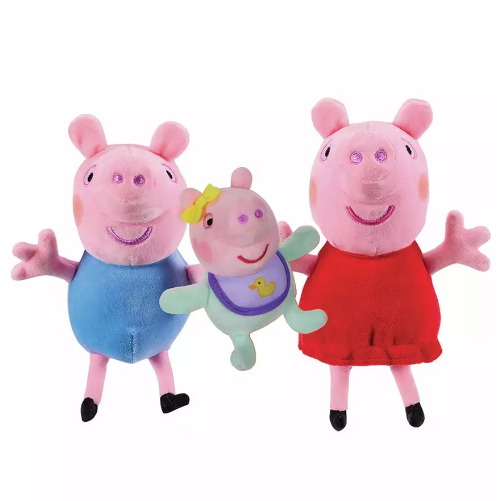 Peppa Pig, George & Evie 3 Pack Soft Toys