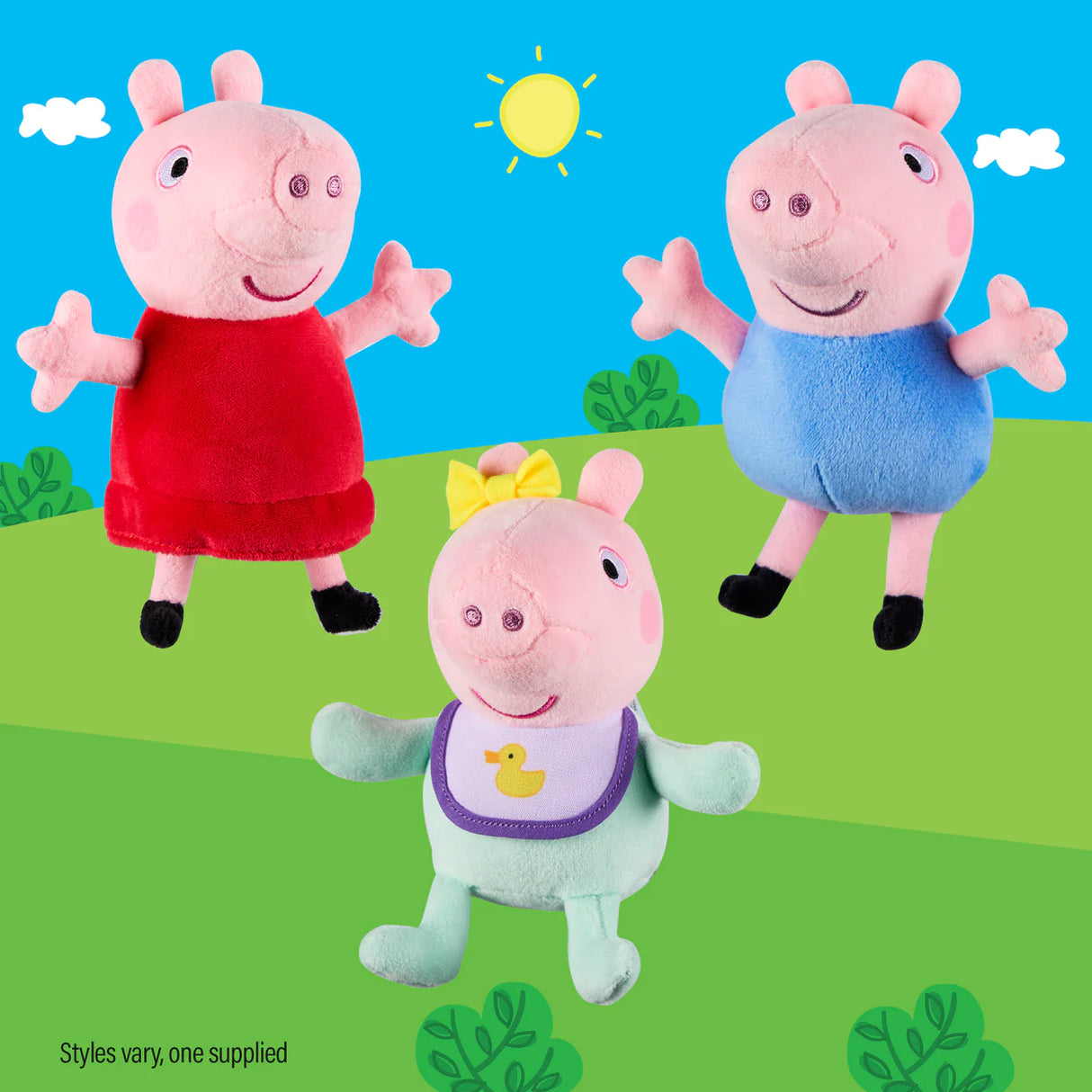 Peppa Pig Plush Soft Toy (Choice of 3)