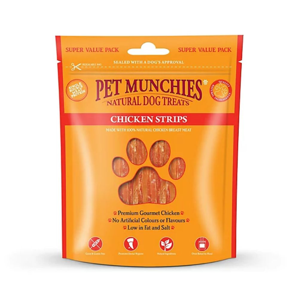 Pet Munchies 320g Chicken Strips Dog Treats