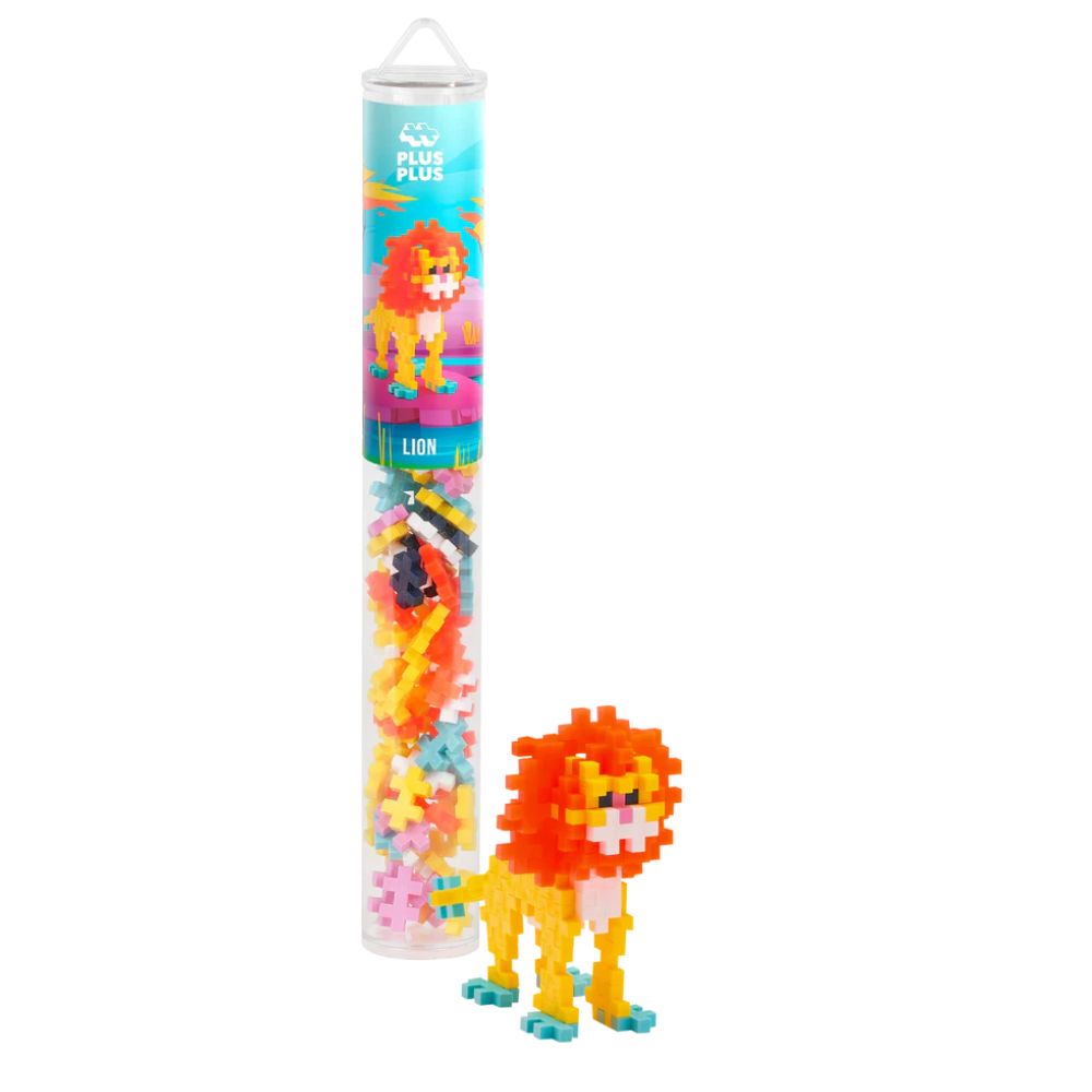 Plus Plus 100 Piece Tube Lion Construction Kit