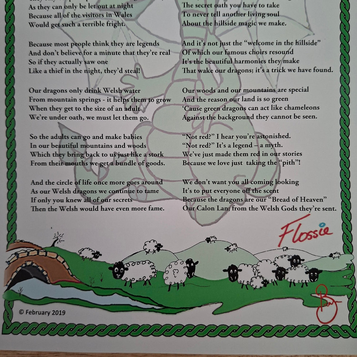 Poem Myth Of Welsh Dragon - Old Railway Line Garden Centre