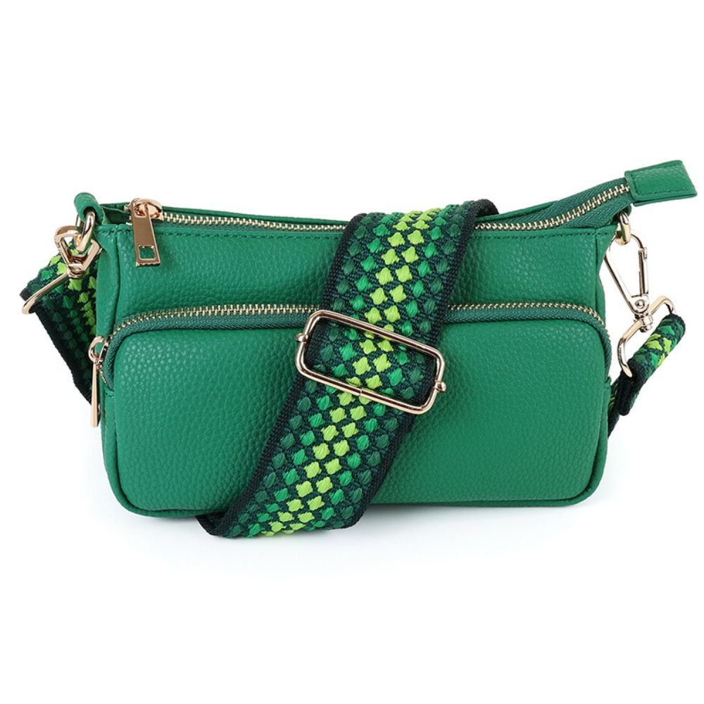 POM Emerald Green Vegan Leather Cross Body Bag - Old Railway Line Garden Centre
