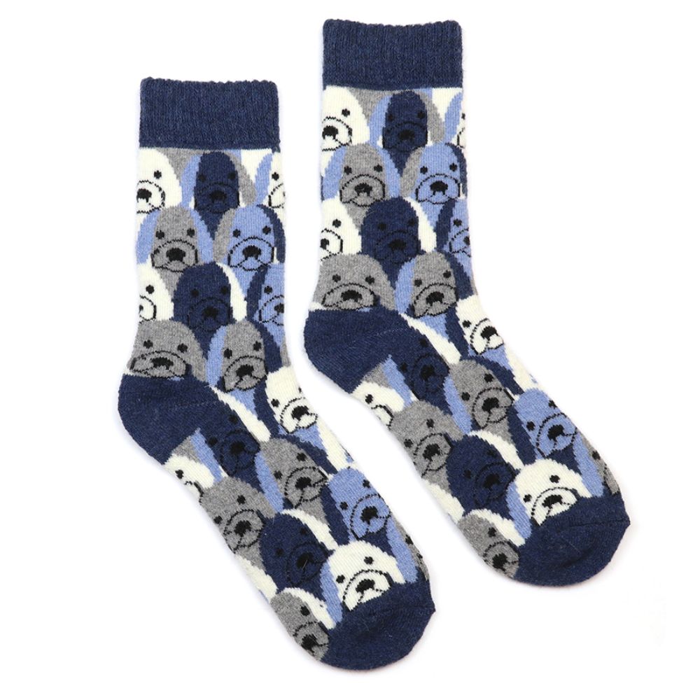 POM Kit Blue Stripe Dog Socks Duo