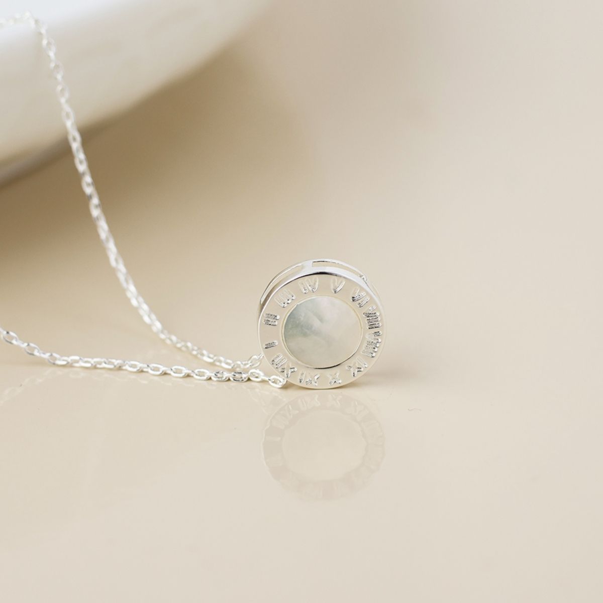POM Silver Plated Roman Numeral Necklace