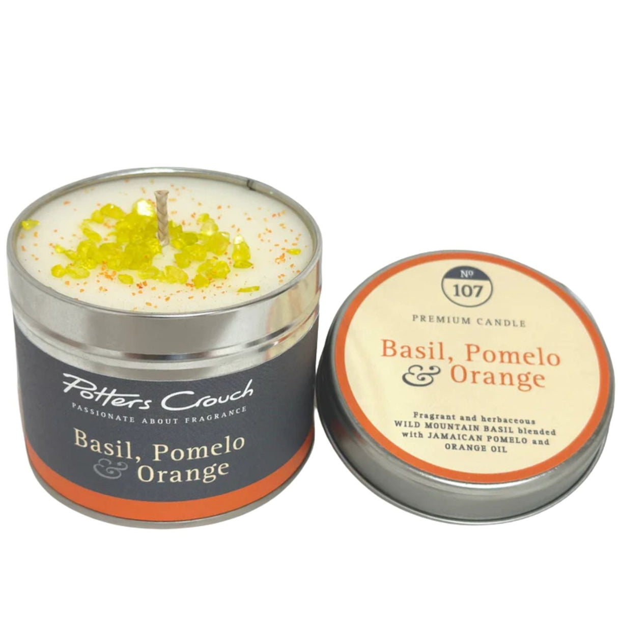 Potters Crouch 210g Basil, Pomelo & Orange Candle - Old Railway Line Garden Centre