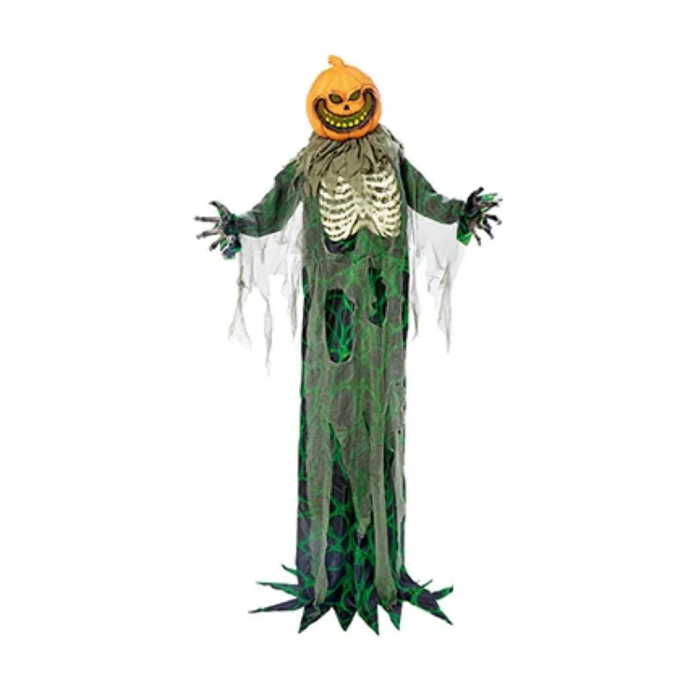 Premier 1.9m Sensor Activated Animated Grinning Pumpkin Decoration