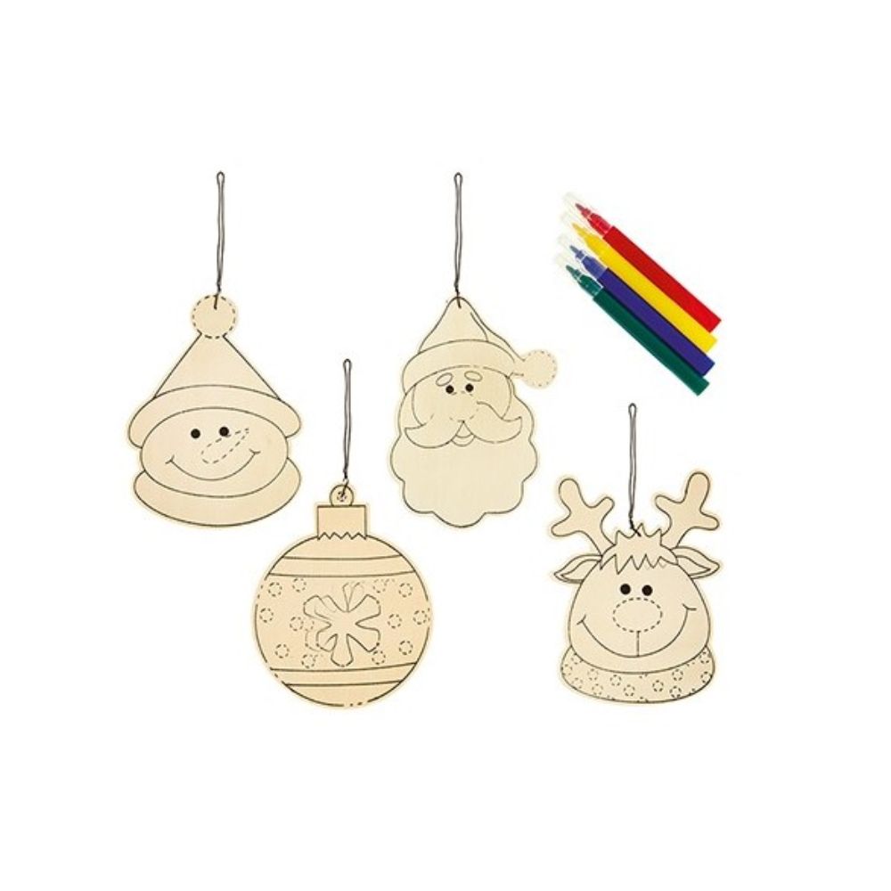 Premier 12cm Colour Your Own Hanging Decorations