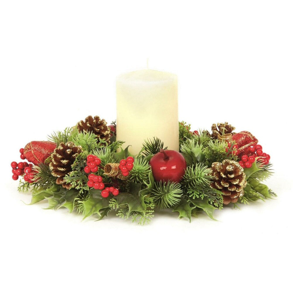 Premier 30cm Apple & Pinecone Candle Ring