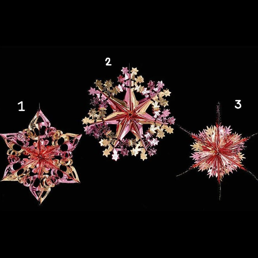 Premier 40cm Red & Gold Foil Starburst Decoration (Choice of 3)