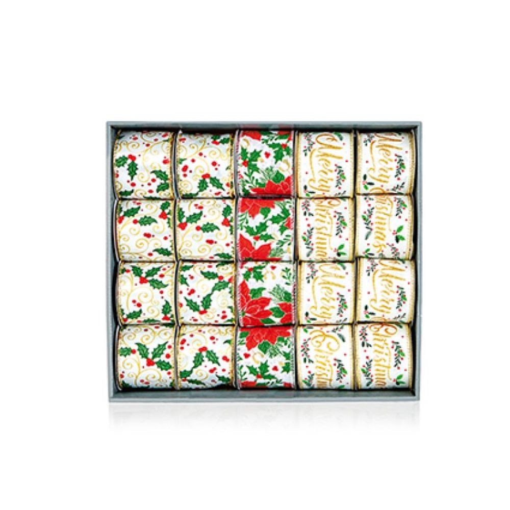 Premier 5m Holly and Poinsettia Ribbon (Choice of 3)