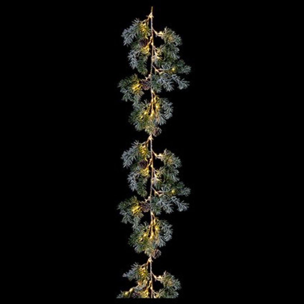 Premier Decorations 180cm Lit Pinecone Garland